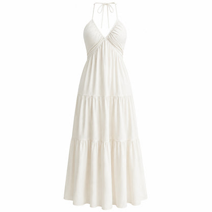 🔥Women's Summer Sleeveless Backless Dress –Casual Flowy Beach Vacation Dress