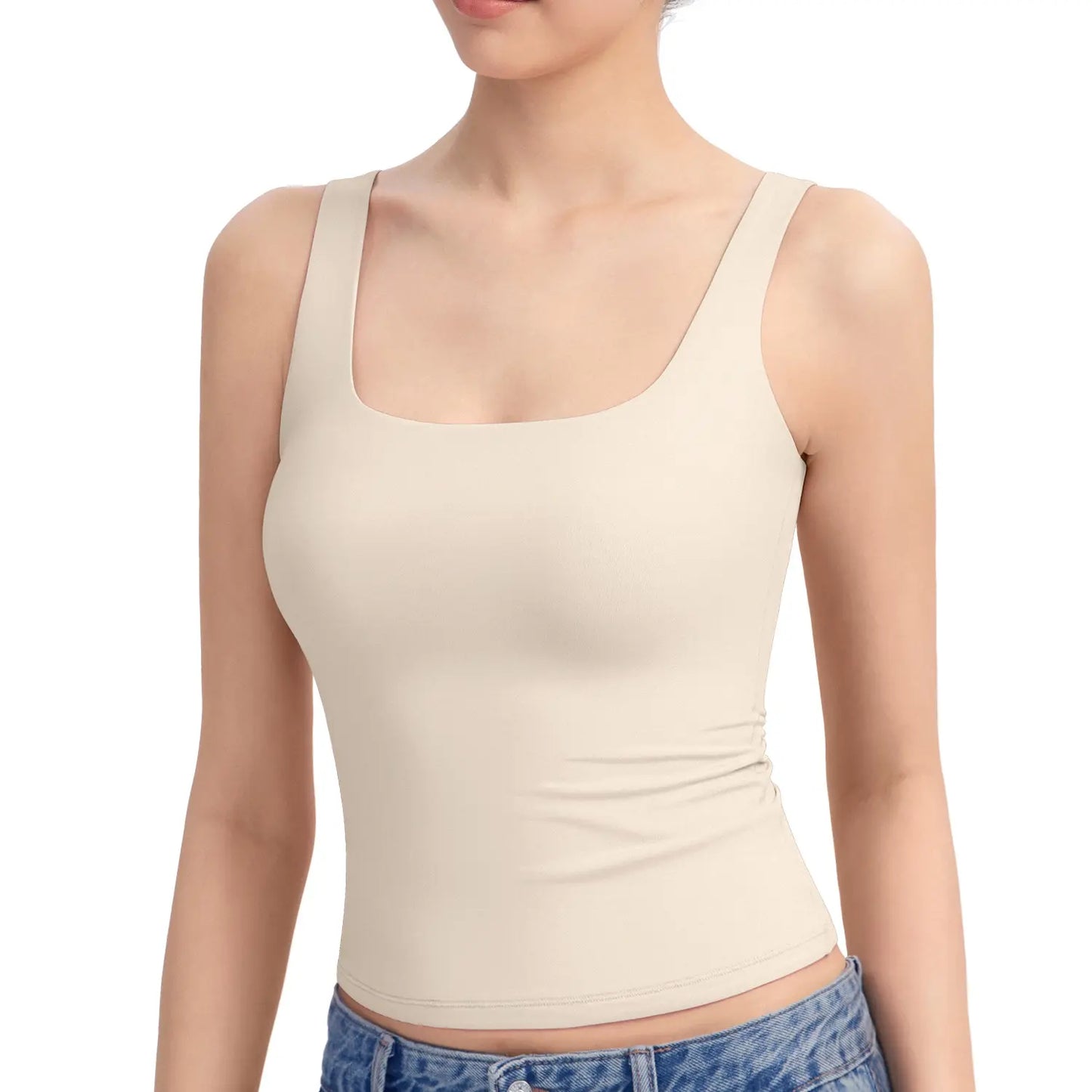 Women's Square Neck Tank Top,Comfortable Everyday Essential summerwins