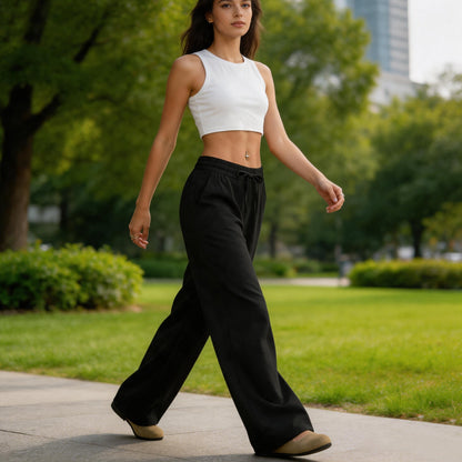 🔥 Women's Linen Wide Leg Pants – Breathable Comfort, Relaxed Fit & Timeless Style