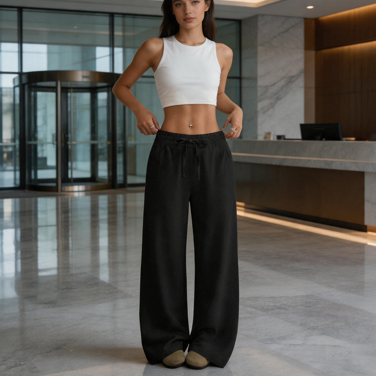 🔥 Women's Linen Wide Leg Pants – Breathable Comfort, Relaxed Fit & Timeless Style