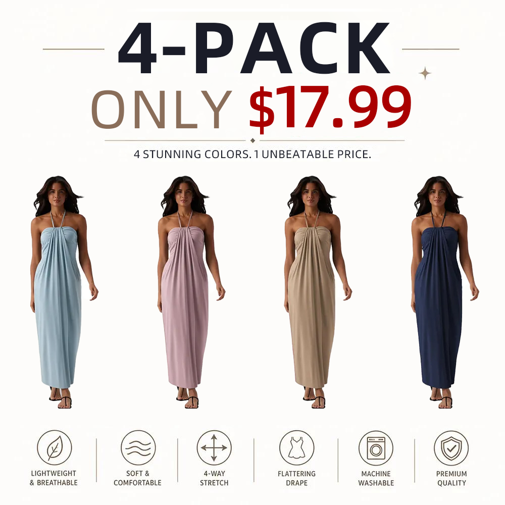 Halter Tie Back Maxi Dress with Pockets