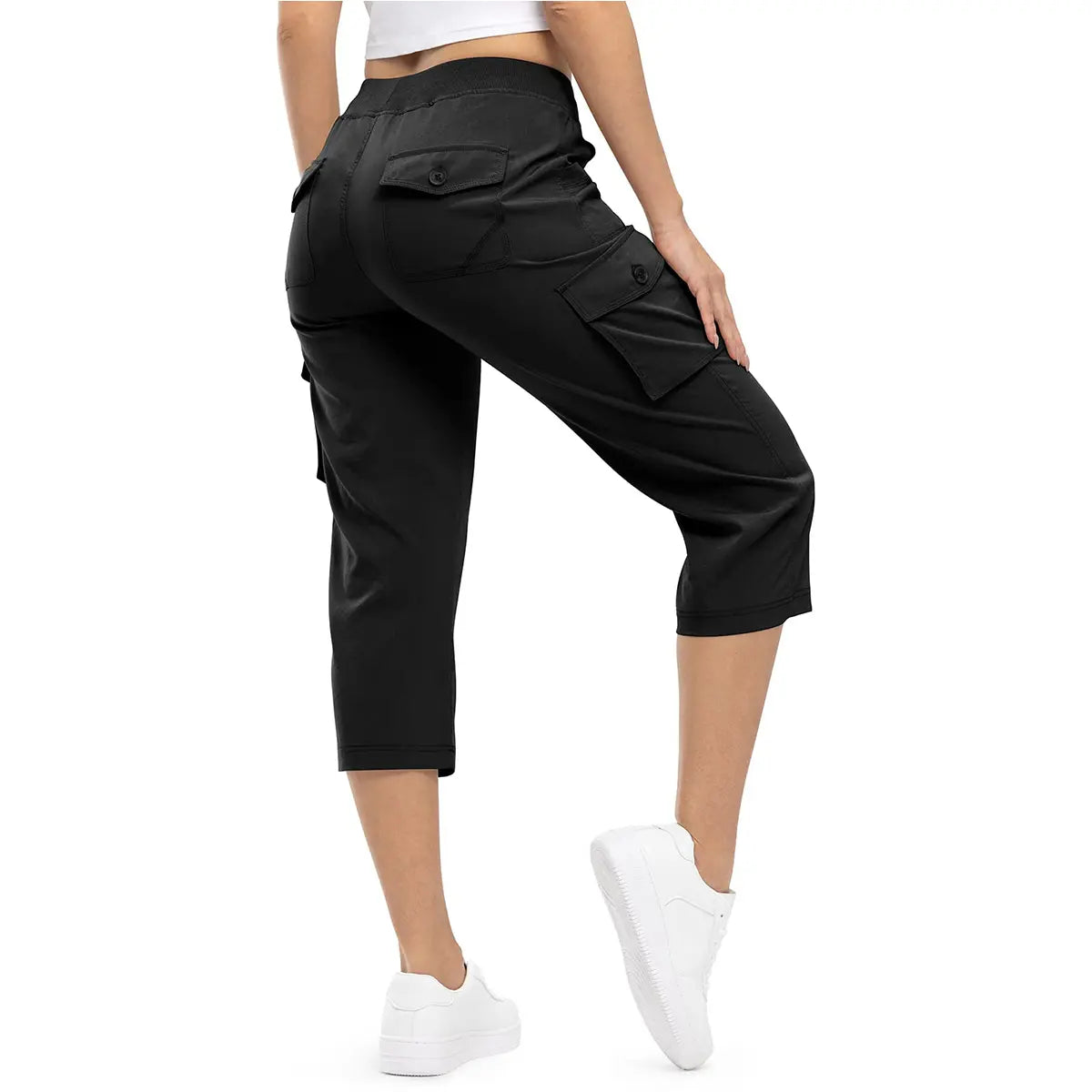🔥Last day promotion🔥Women's Cargo Capris Lightweight Hiking Pants Shorts Cropped Cotton