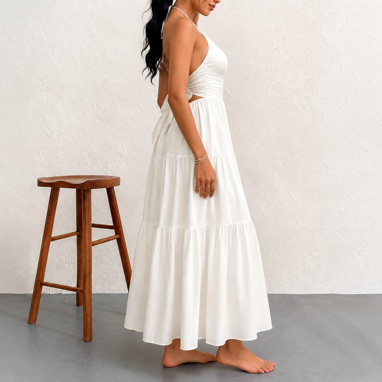 🔥Women's Summer Sleeveless Backless Dress –Casual Flowy Beach Vacation Dress