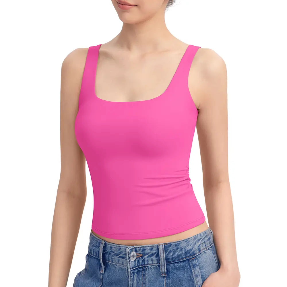 Women's Square Neck Tank Top,Comfortable Everyday Essential summerwins