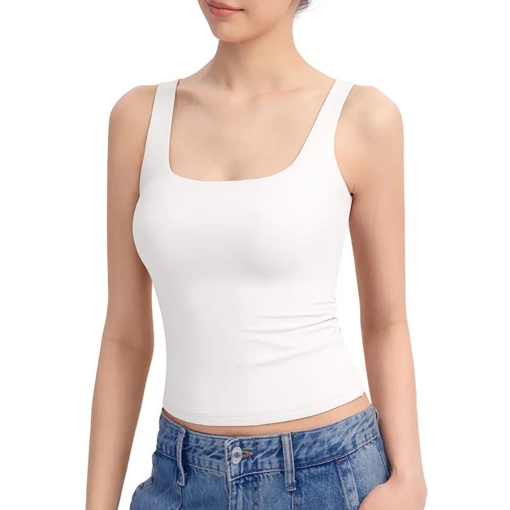 Women's Square Neck Tank Top,Comfortable Everyday Essential summerwins