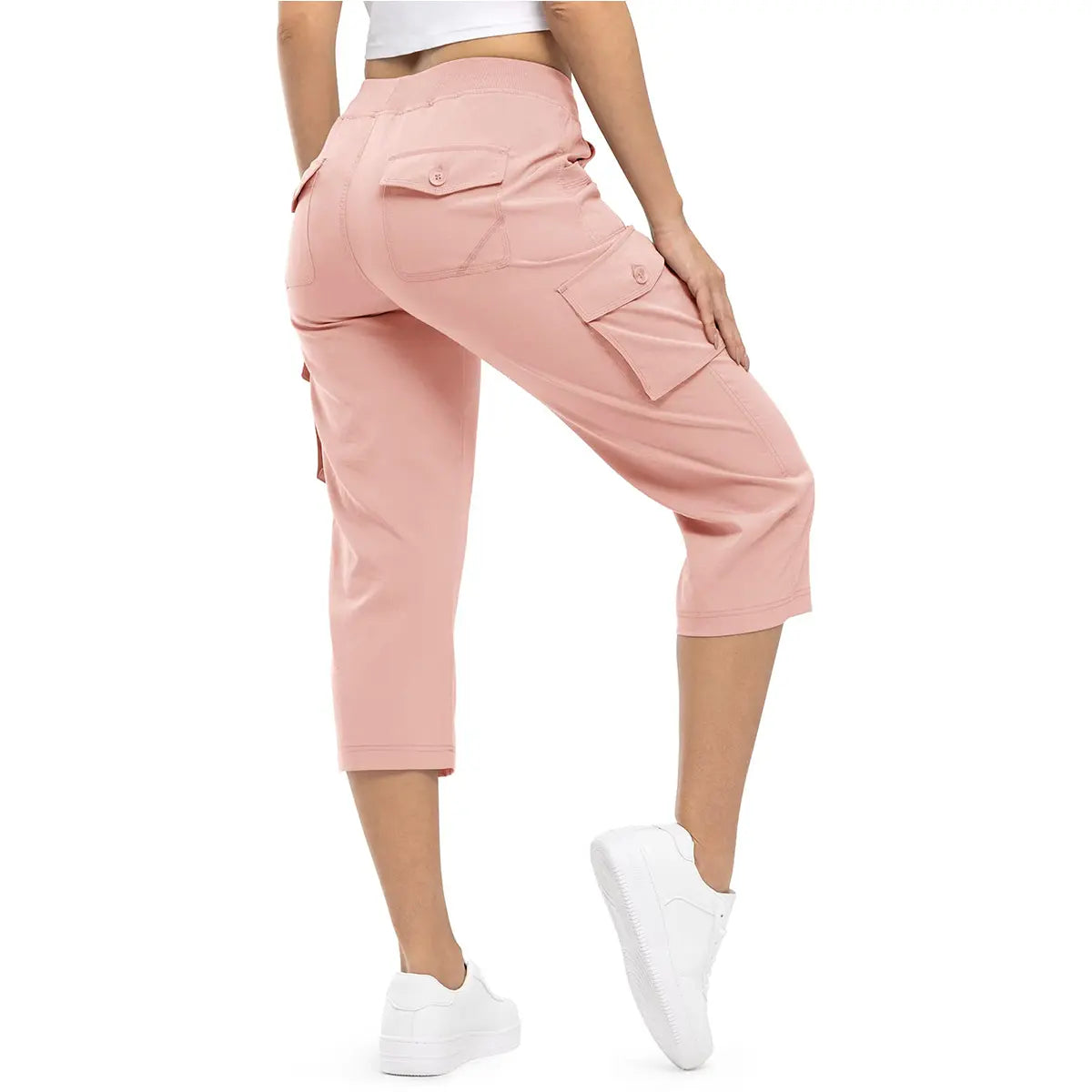 🔥Last day promotion🔥Women's Cargo Capris Lightweight Hiking Pants Shorts Cropped Cotton