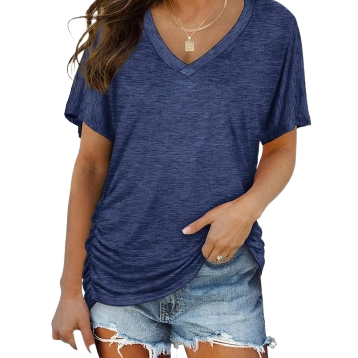 🔥Summer Sale💖 Ultra-Soft V-Neck Tee | Everyday Comfort & Effortless Style 💖