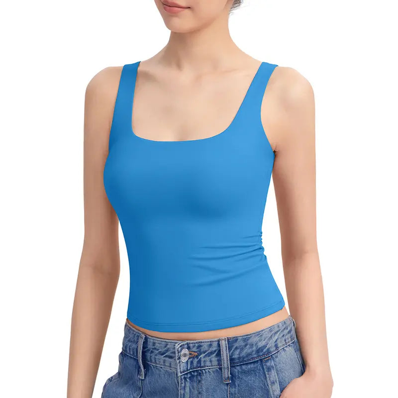 Women's Square Neck Tank Top,Comfortable Everyday Essential summerwins