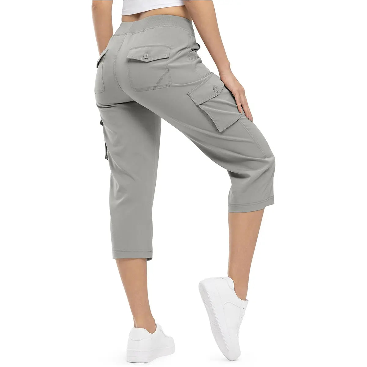 🔥Last day promotion🔥Women's Cargo Capris Lightweight Hiking Pants Shorts Cropped Cotton
