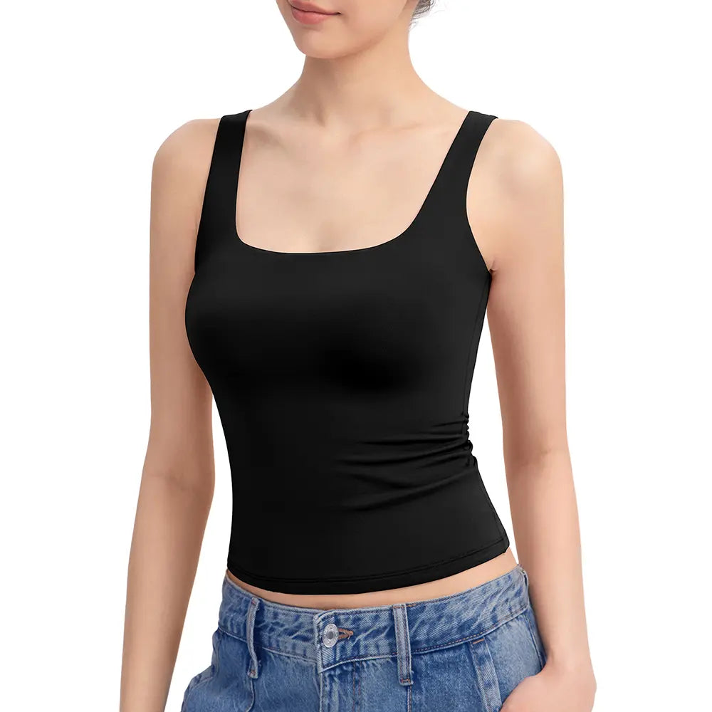 Women's Square Neck Tank Top,Comfortable Everyday Essential summerwins
