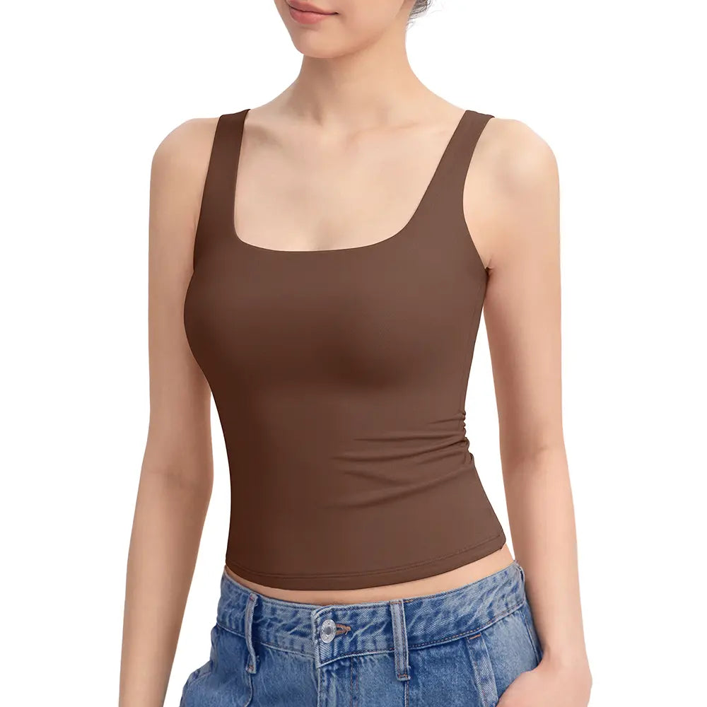 Women's Square Neck Tank Top,Comfortable Everyday Essential summerwins